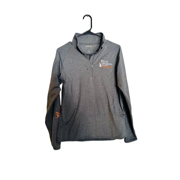 SPORT TEK Gray Dri-Fit 1/4 Zip Up Long Sleeve Pullover Evan Williams Jacket M - Picture 1 of 12